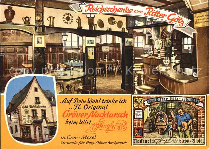 Kroev Mosel Reichsschenke zum Ritter Goetz Trinkspruch Groever Nacktarsch
