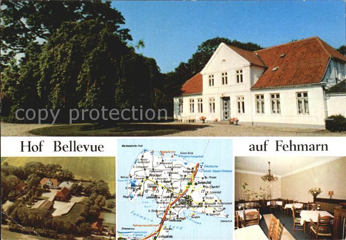 Westfehmarn Hof Bellevue Fliegeraufnahme Landkarte