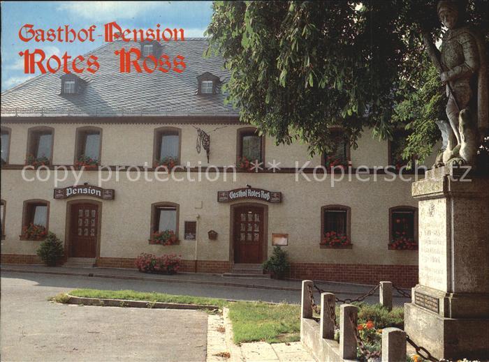 Speichersdorf Gasthof Pension Rotes Ross Gedenkstein Statue
