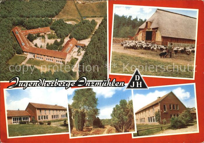 Handeloh Jugendherberge Inzmuehlen Nordheide Schafherde Fliegeraufnahme