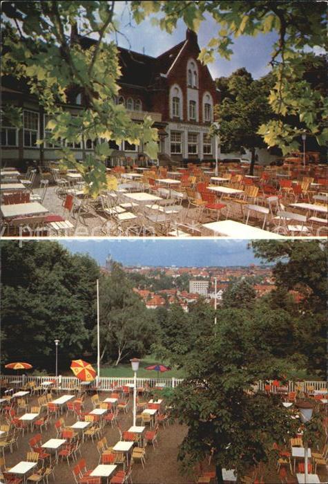 HILDESHEIM CITY Cafe Restaurant Hotel Berghoelzchen Gartenterrasse