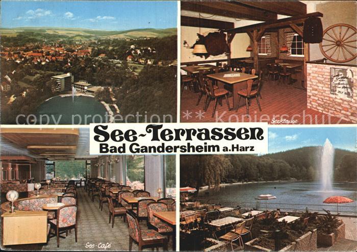 Bad Gandersheim See Terrassen Cafe Seeklause Fontaene