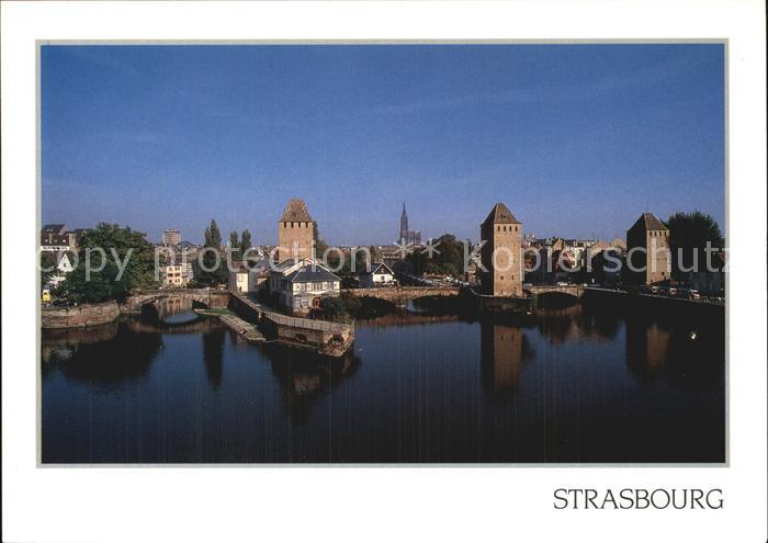 Strasbourg Alsace Les Ponts Couverts Gedeckten Bruecken Alte Schutzmauer 14. Jhd