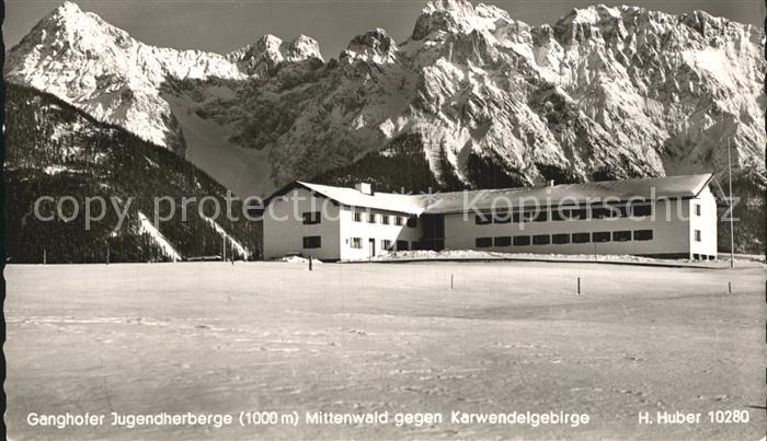 Mittenwald Bayern Ganghofer Jugendherberge Karwendelgebiet Winter