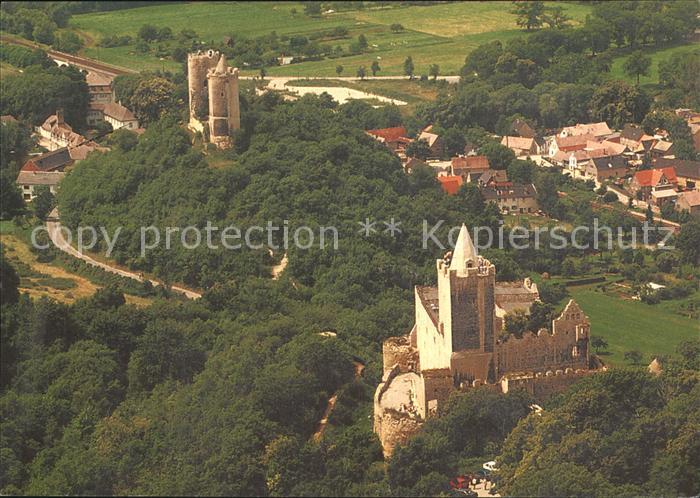 Bad Koesen Rudelsburg Burg Saaleck Luftaufnahme