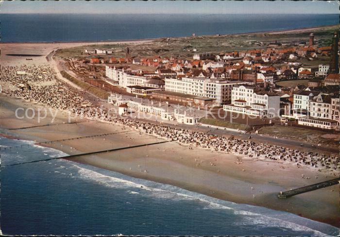 BORKUM Nordseebad Niedersachsen Luftaufnahme Strand Insel