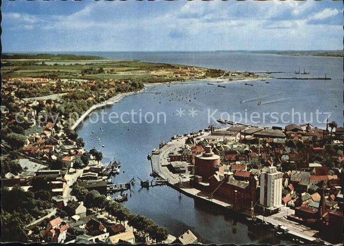 ECKERNFoeRDE Ostseebad Hafen Foerde Otsee Luftaufnahme