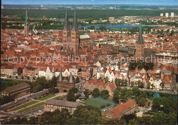 LueBECK  CITY Luftaufnahme Hansestadt Ansicht