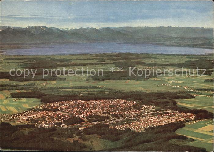 Traunreut Luftaufnahme Chiemsee Alpen