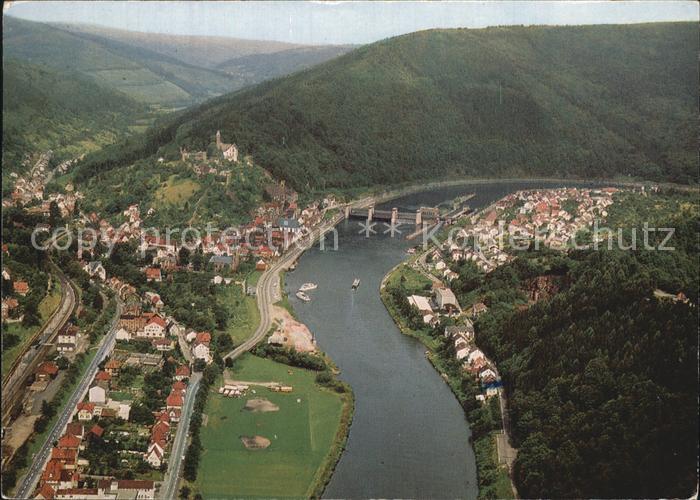Hirschhorn Neckar Luftaufnahme Staustufe
