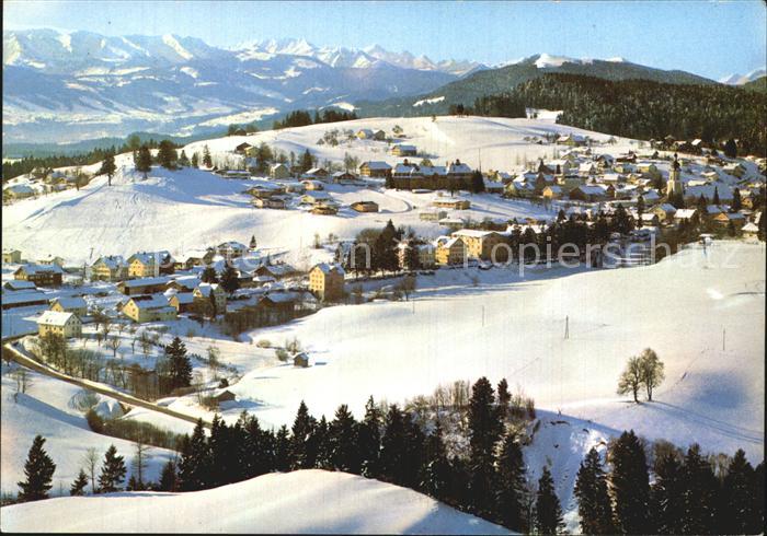 Scheidegg Allgaeu Winter Luftaufnahme Kurort Ansicht