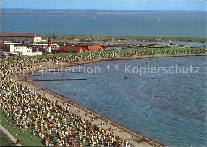 Buesum Nordseebad Blick vom Hochhaus zum Stand