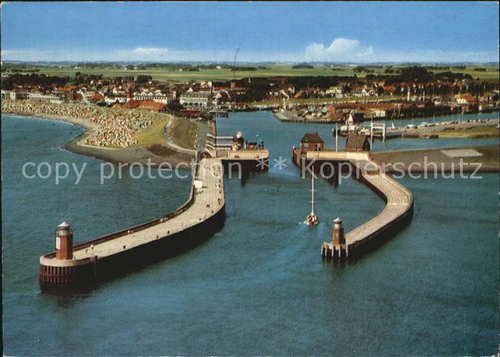 Buesum Nordseebad Luftaufnahme Hafen