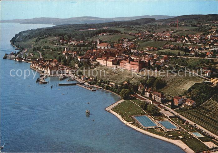 Meersburg Bodensee Luftaufnahme Schwimmbad