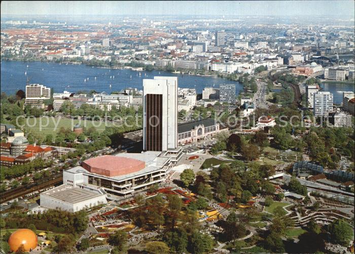 HAMBURG  CITY Blick vom Fernsehtur zum Congress Centrum Alster Luftaufnahme