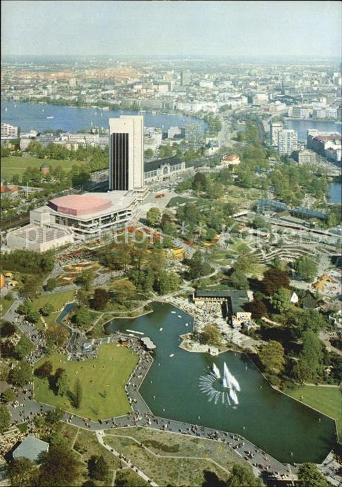 HAMBURG  CITY Blick vom Fernsehturm zum Congress Centrum Alster Luftaufnahme