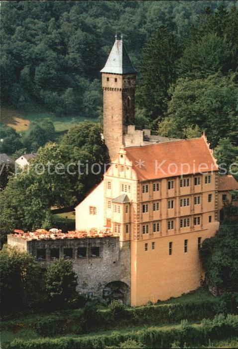 Hirschhorn Neckar Schloss Hotel Burg Hirschhorn Luftaufnahme