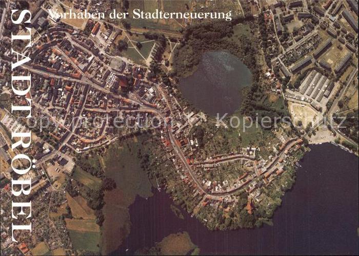 Roebel Mueritz Luftaufnahme Stadterneuerung Altstadtbereich Moenchsee Mueritz Wu