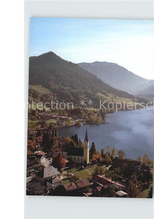 Schliersee Pfarrkirche St Sixtus am See Fliegeraufnahme