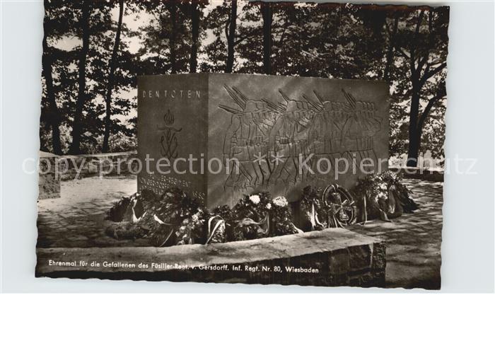 Wiesbaden Ehrenmal fuer die Gefallenen des Fuesilier Regiments von Gersdorff