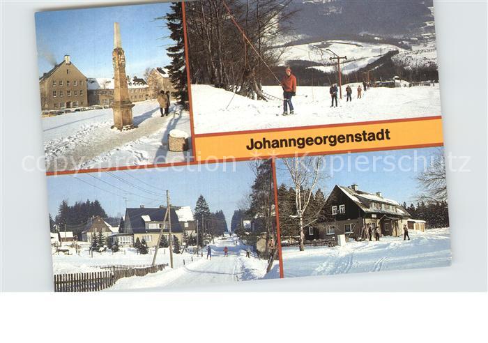 Johanngeorgenstadt Postmeilensaeule Skilift OT Steinbach Gasthaus Sauschwemme
