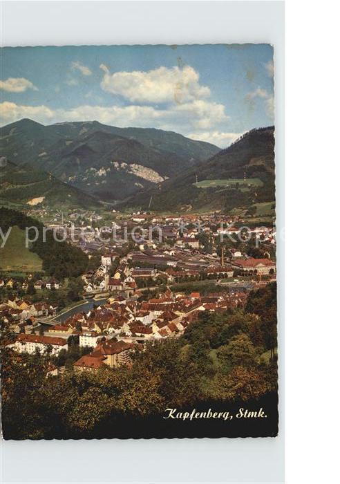 Kapfenberg Altstadt mit Edelstahlwerk Gebr Boehler Blick zum Floning