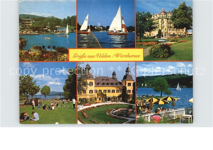 Velden Woerthersee Schlosshotel Carintha Hotel Promenade Segelboot Liebewiese