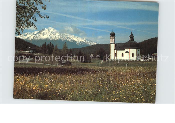 Seefeld Tirol gegen Hocheder Wallfahrtskirche zum Hl. Kreuz