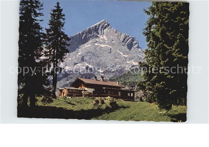 GARMISCH-PARTENKIRCHEN Bayern Kreuzalm gegen Alpspitze Huber Karte Nr 8158