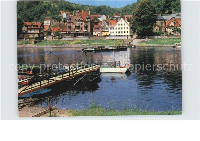 Wehlen Sachsen Uferpartie an der Elbe Anleger