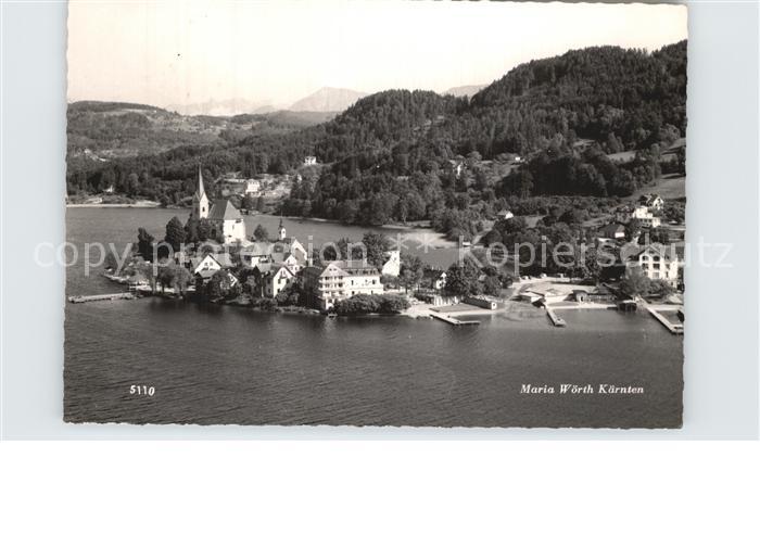Maria Woerth Woerthersee Fliegeraufnahme