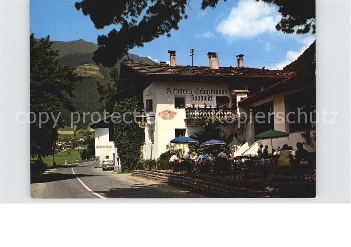 St Leonhard Passeier Gasthaus Restaurant Sandwirt Andreas Hofers Geburtshaus