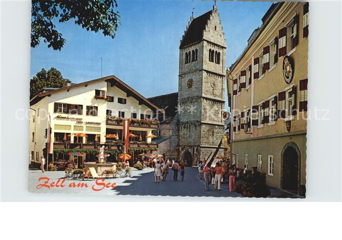 Zell See Stadtplatz romanische Pfarrkirche 13. Jhdt.