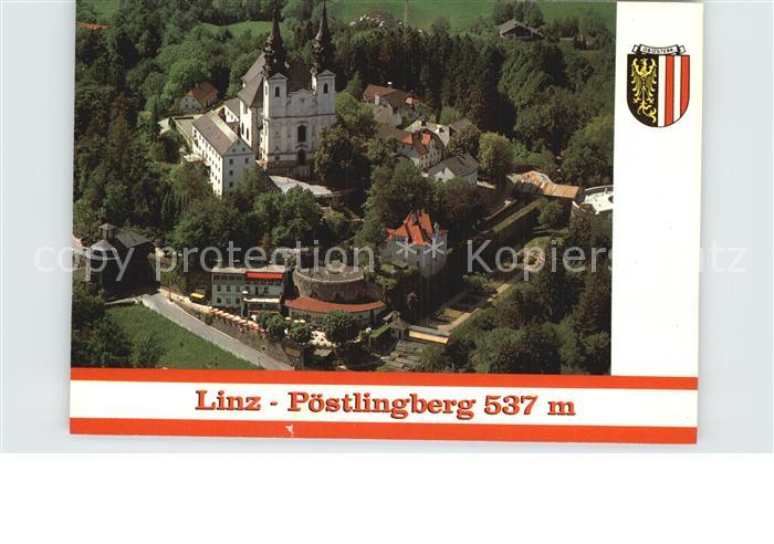 Linz Donau Wallfahrtsbasilika Poestlingberg Fliegeraufnahme