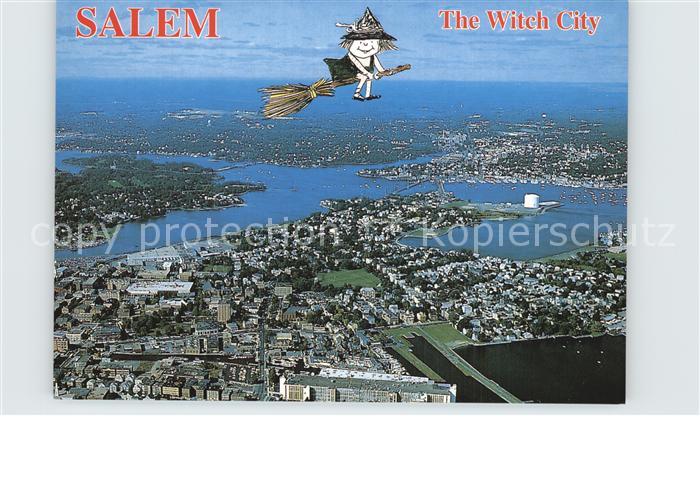 Salem Massachusetts The Witch City aerial view