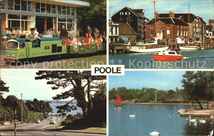 Poole Dorset Miniatur Eisenbahn Hafen Bay Park Quai