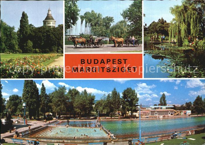 Budapest Margitziget Schwimmbad Kutsche Weiher