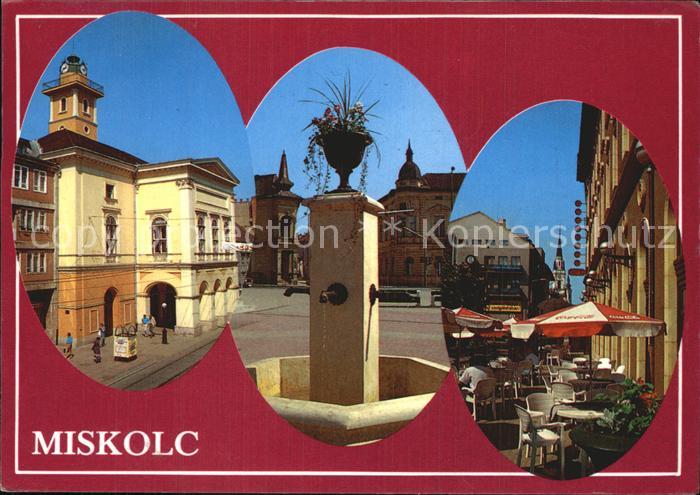 Miskolc Kirche Brunnen Fussgaengerzone