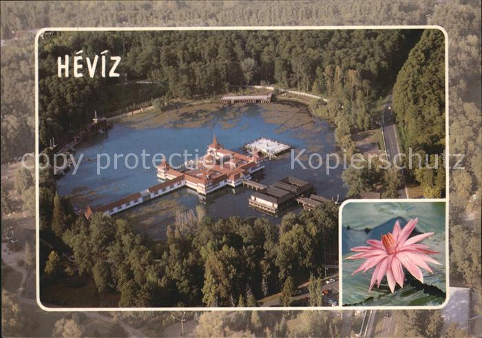 Heviz Fliegeraufnahme Badehaus und See