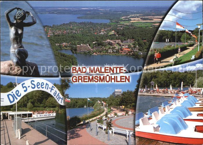 Malente-Gremsmuehlen Fliegeraufnahme Jungfrau Schiffsanleger Treetboote Park