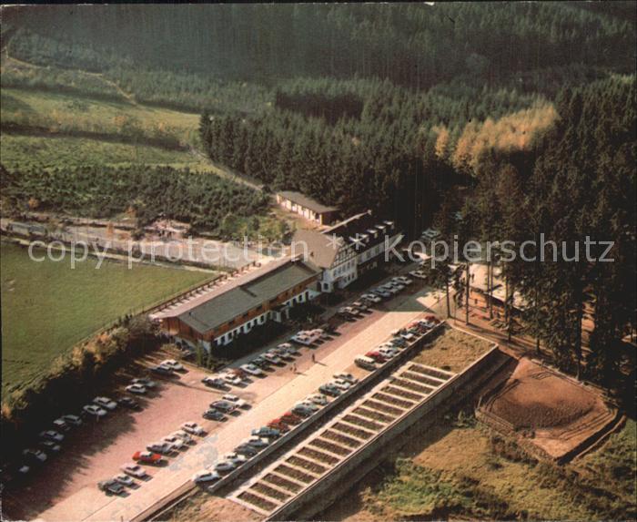 Hunsrueck Fliegeraufnahme Waldhaus am Hochwild Schutzpark