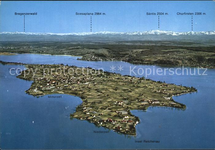 Reichenau Bodensee Fliegeraufnahme