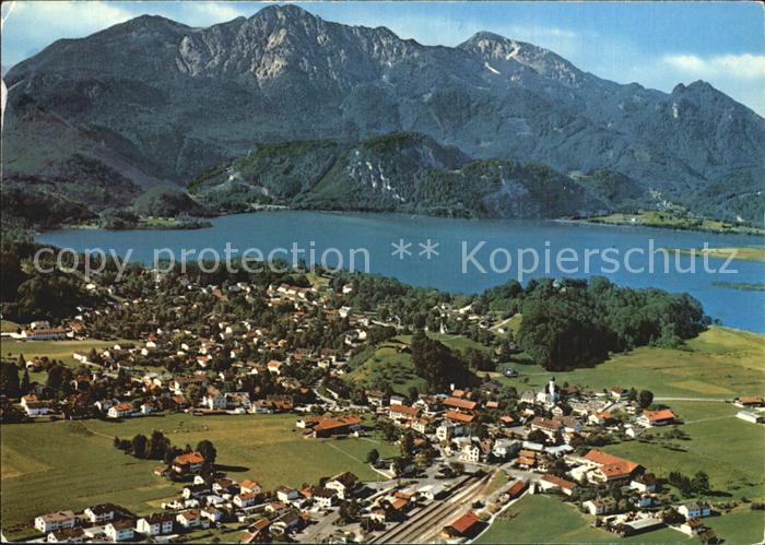 Kochel See Fliegeraufnahme gegen Herzogstand