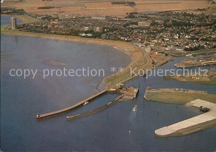 Buesum Nordseebad Fliegeraufnahme Hafen