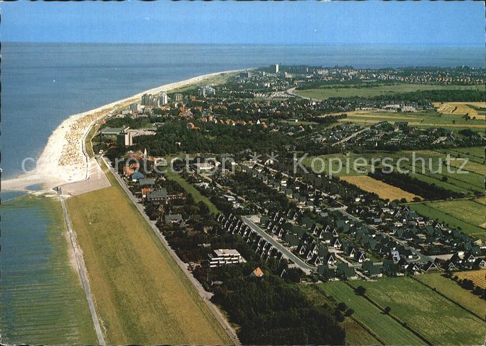 Cuxhaven Nordseebad Fliegeraufnahme Duenenweg