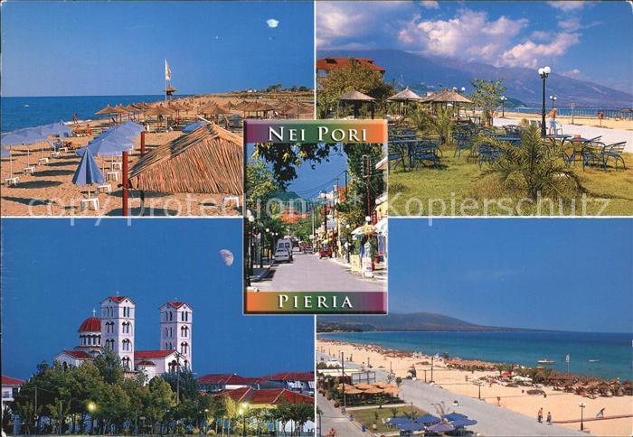 Griechenland Greece Nei Pori Strand Stadtansichten Panorama