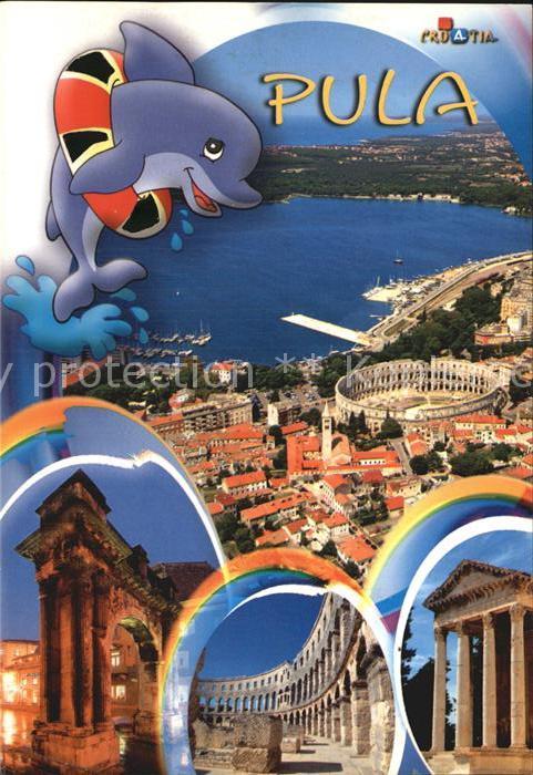 Pola Pula Croatia Fliegeraufnahme Antik Theater Kirche