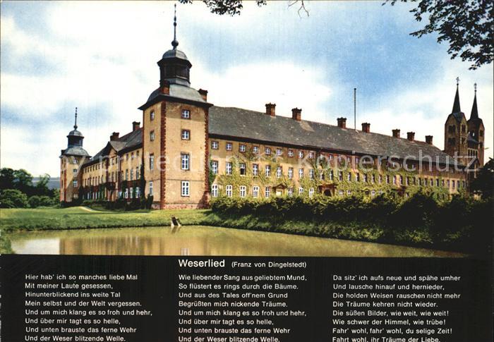 Hoexter Weser Schloss ehemalige Reichsabtei Weserlied