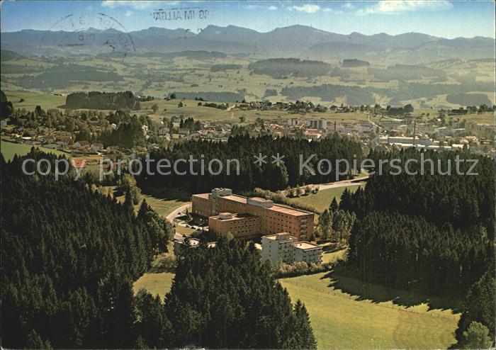 Lindenberg Allgaeu Dr Otto Gessler Krankenhaus Alpenkette Fliegeraufnahme
