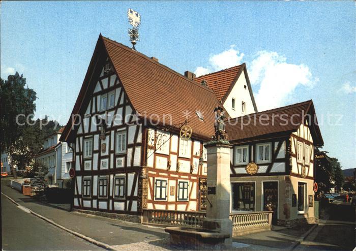 Bad Orb Wendelinusbrunnen Fachwerkhaus Kurstadt im Spessart